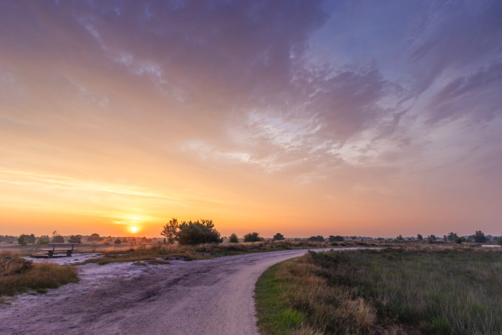 Strabrechtse heide, zonsopkomst